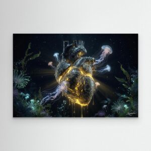 Leinwandbild: Das Leuchten zarter Schwermut – Kunstwerk für modernes Wohnen