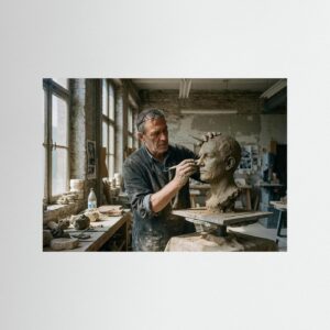 Leinwandbild: Stille der Form – Kunstwerk für modernes Wohnen