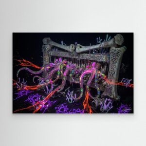 Leinwandbild: Tentakelsymphonie der Urgewalt – Kunstwerk für modernes Wohnen