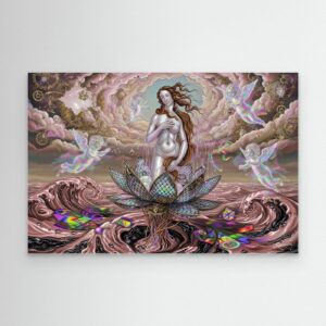 Leinwandbild: Geburt der metallenen Venus – Kunstwerk für modernes Wohnen