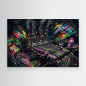 Leinwandbild: Gewebtes Prisma des Abgrunds – Kunstwerk für modernes Wohnen