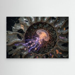 Leinwandbild: Bismuth Herz der Hadal-Tiefe – Kunstwerk für modernes Wohnen