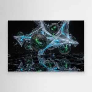 Leinwandbild: Gefrorene Chroniken des Abgrunds – Kunstwerk für modernes Wohnen