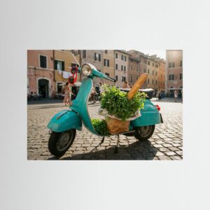 Leinwandbild: Basilikum und italienischer Asphalt – Kunstwerk für modernes Wohnen