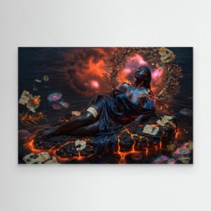 Leinwandbild: Glühender Abgrund wilder Sehnsucht – Kunstwerk für modernes Wohnen