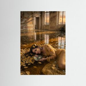 Leinwandbild: Konservierte Gezeiten im Bernsteinwind – Kunstwerk für modernes Wohnen