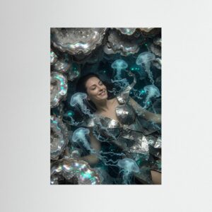 Leinwandbild: Titanium zwischen pulsierenden Gezeiten – Kunstwerk für modernes Wohnen