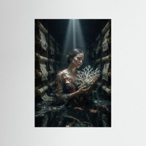 Leinwandbild: Fragmente versunkener Zeit – Kunstwerk für modernes Wohnen