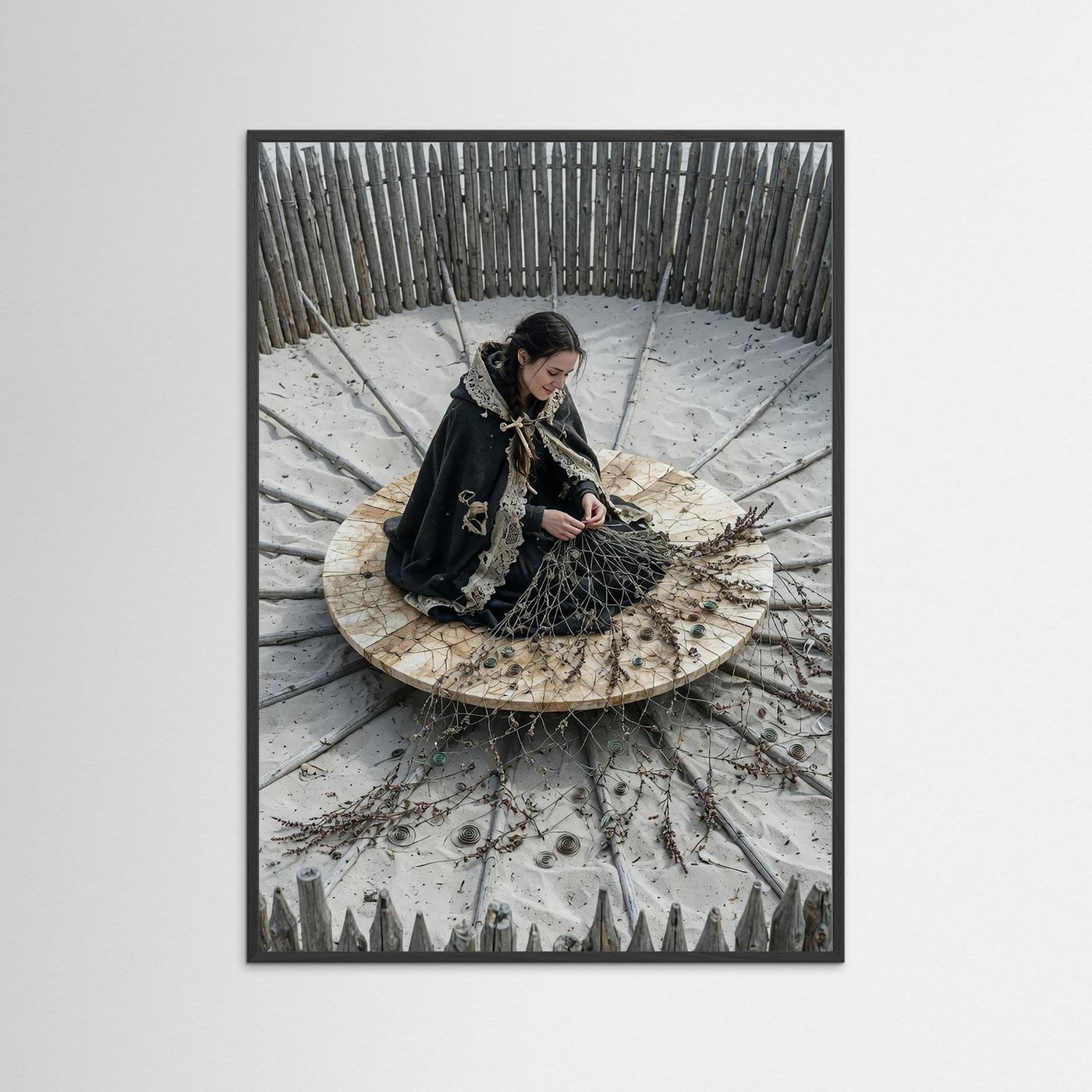 Wandbild Verwobene Echos im arktischen Ring - Raumansicht und Details