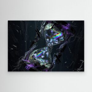 Leinwandbild: Obsidianer Sand der Tiefsee – Kunstwerk für modernes Wohnen
