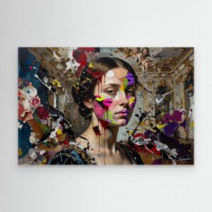 Leinwandbild: Collage der fragmentierten Renaissance-Ekstase – Kunstwerk für modernes Wohnen