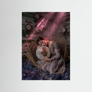 Leinwandbild: Verlorene Echos in Indigo-Wachs – Kunstwerk für modernes Wohnen