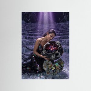 Leinwandbild: Kristalline Bindung in ewigem Frost – Kunstwerk für modernes Wohnen