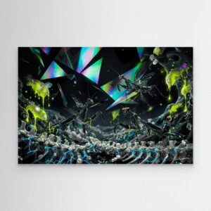 Leinwandbild: Fragmente der liquiden Kathedrale – Kunstwerk für modernes Wohnen