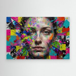 Leinwandbild: Synaptische Fragmente meines digitalen Daseins – Kunstwerk für modernes Wohnen