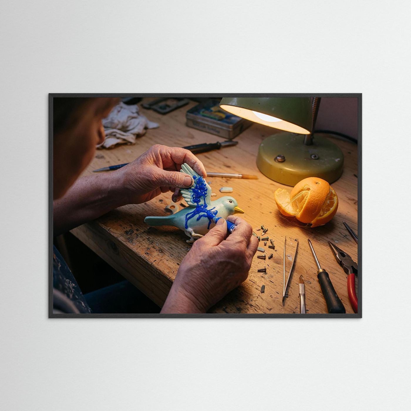 Wandbild Geklebte Fragmente der Zuwendung - Raumansicht und Details