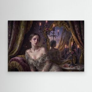 Leinwandbild: Zerfallenes Gold der Samtnacht – Kunstwerk für modernes Wohnen