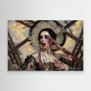 Leinwandbild: Vergoldete Metamorphose einer göttlichen Ikone – Kunstwerk für modernes Wohnen