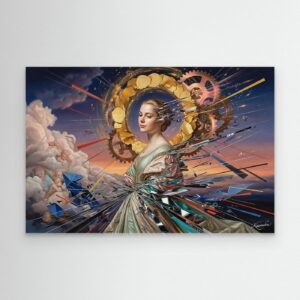 Leinwandbild: Grace im Prisma der Ewigkeit – Kunstwerk für modernes Wohnen