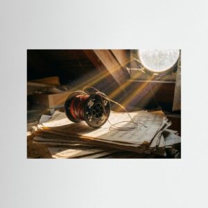 Leinwandbild: Verblasste Noten und Kupfer – Kunstwerk für modernes Wohnen