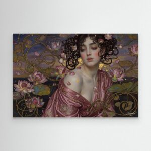 Leinwandbild: Seidene Entropie der floralen Hingabe – Kunstwerk für modernes Wohnen