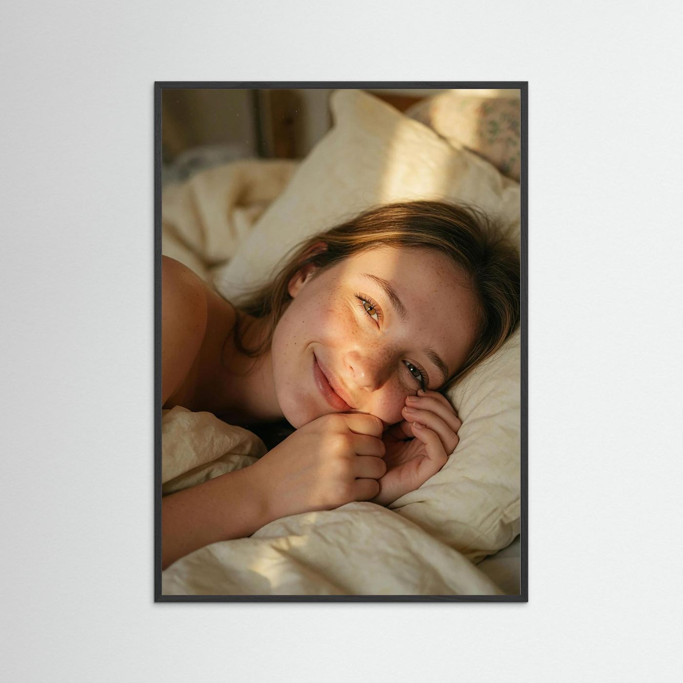 Wandbild Morgensonne auf Halbschlaf - Raumansicht und Details