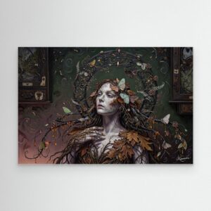 Leinwandbild: Verwobene Wurzeln der ewigen Melancholie – Kunstwerk für modernes Wohnen