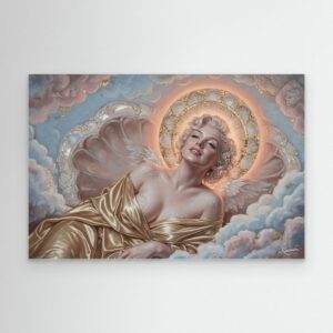 Leinwandbild: Das Erwachen der Alabaster-Ikone in Champagnerseide – Kunstwerk für modernes Wohnen