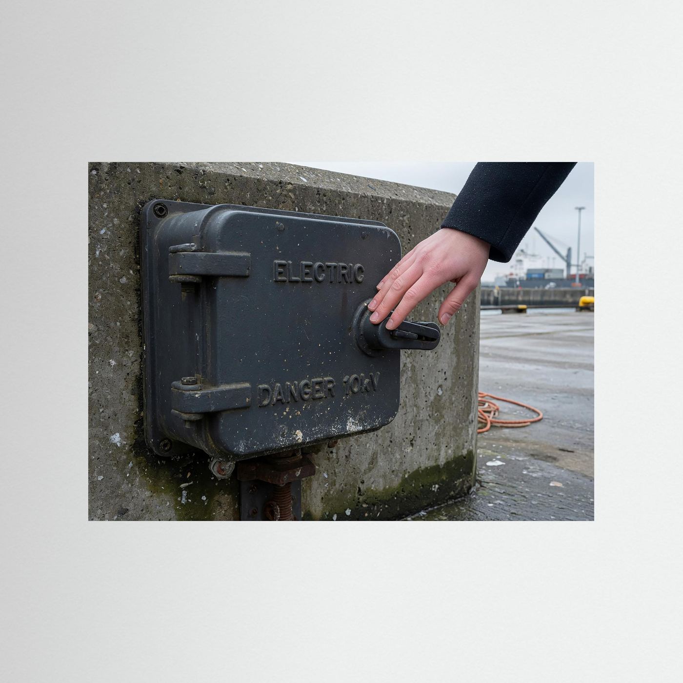 Fine-Art Fotografie: Kalter Beton am Kai – Hochwertiger Kunstdruck