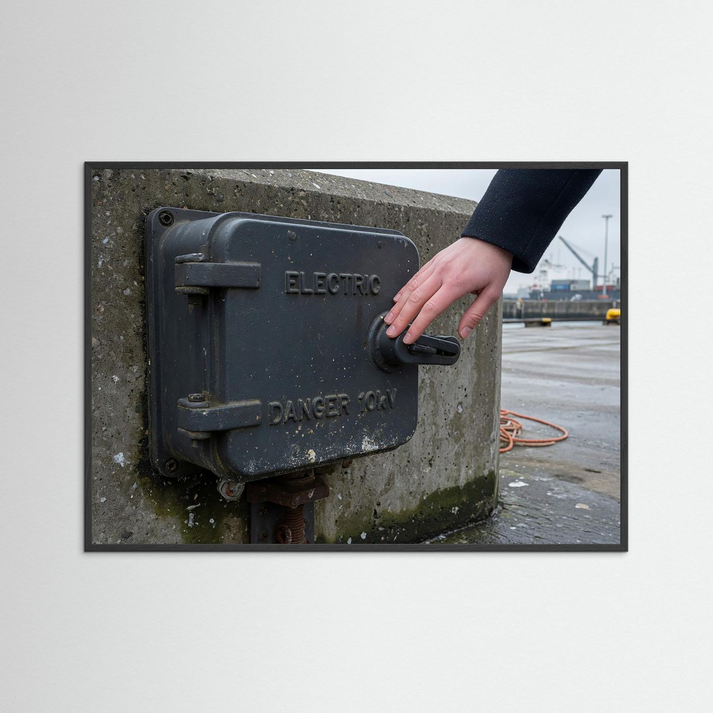 Fotografie Kalter Beton am Kai - Raumansicht und Details