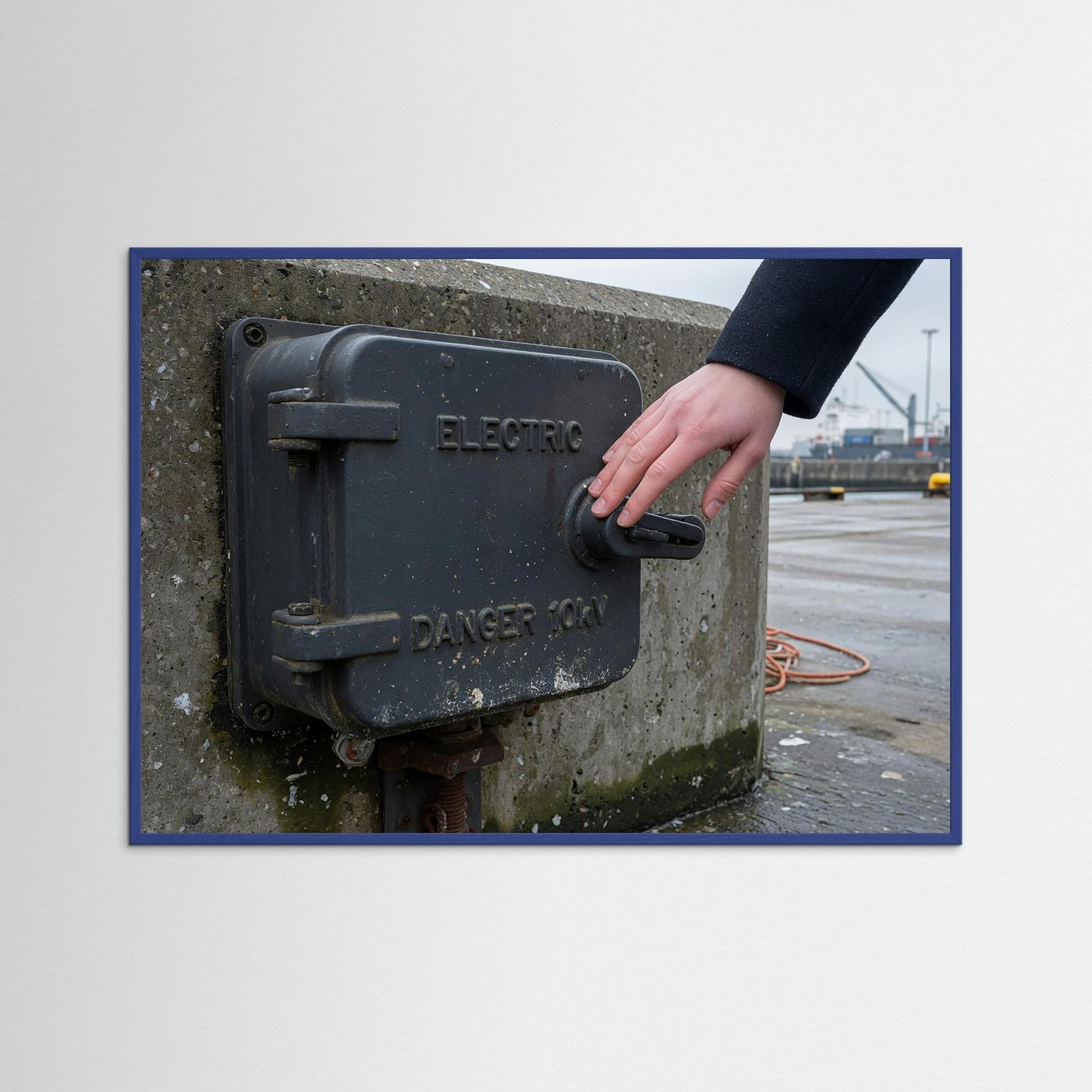 Fotografie Kalter Beton am Kai - Raumansicht und Details
