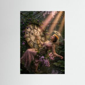 Fine-Art Fotografie: Chronos kniet vor dem Herzschlag – Hochwertiger Kunstdruck