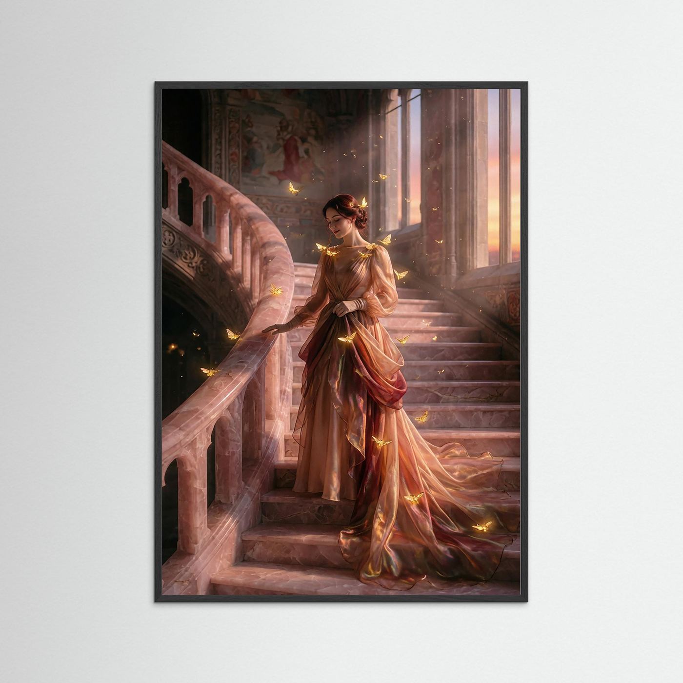 Fotografie Symphonie aus Rosequarz und Bernstein - Raumansicht und Details
