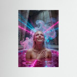 Fine-Art Fotografie: Neonkathedrale der ewigen Hingabe – Hochwertiger Kunstdruck