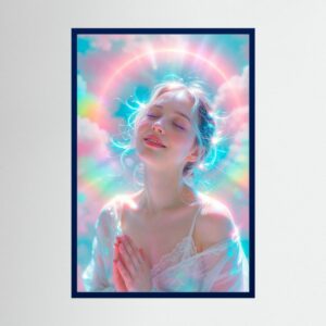 Fine-Art Fotografie: Neonfarbene Ekstase der Hingabe – Hochwertiger Kunstdruck