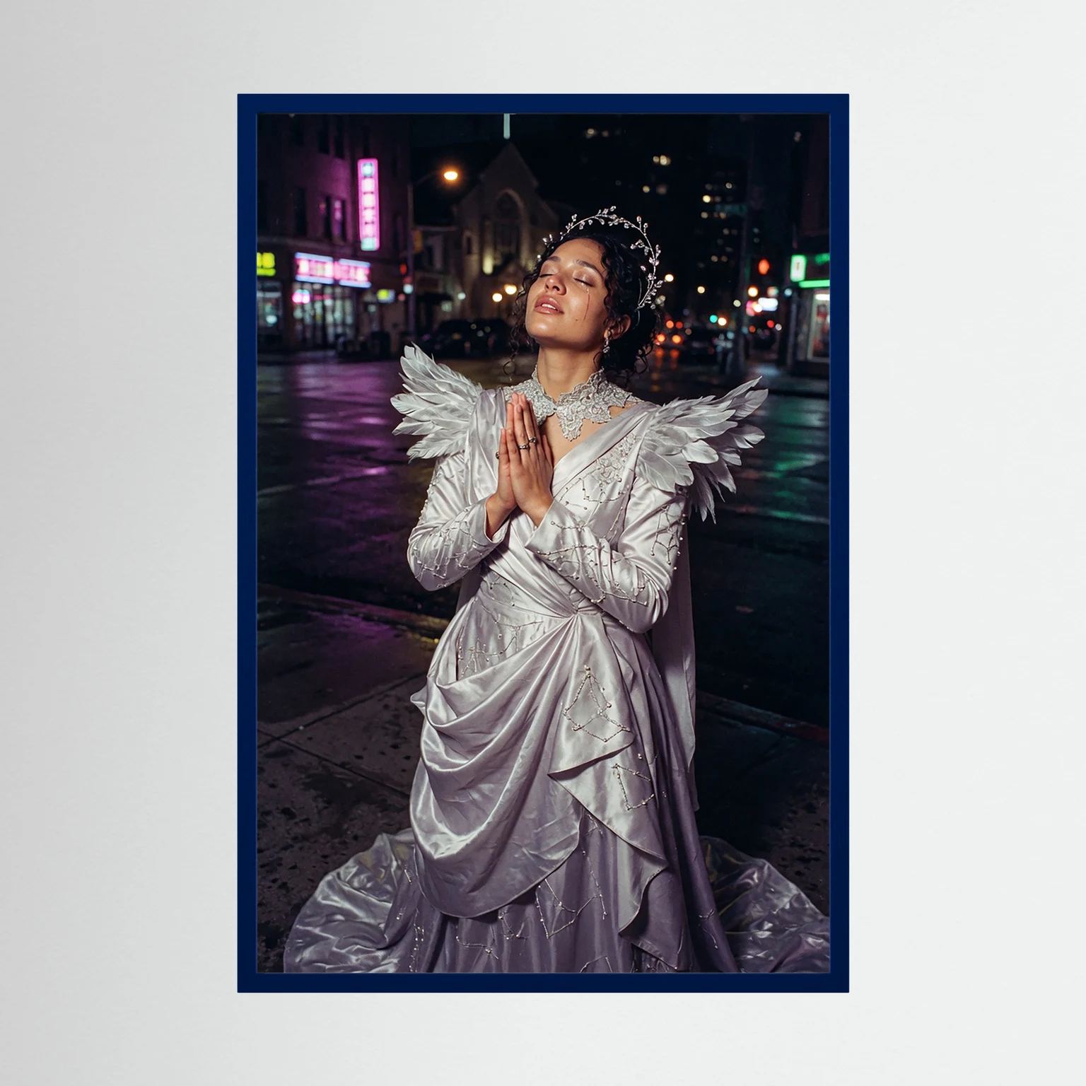 Fine-Art Fotografie: Flüssiges Silber im Mitternachtssturm – Hochwertiger Kunstdruck
