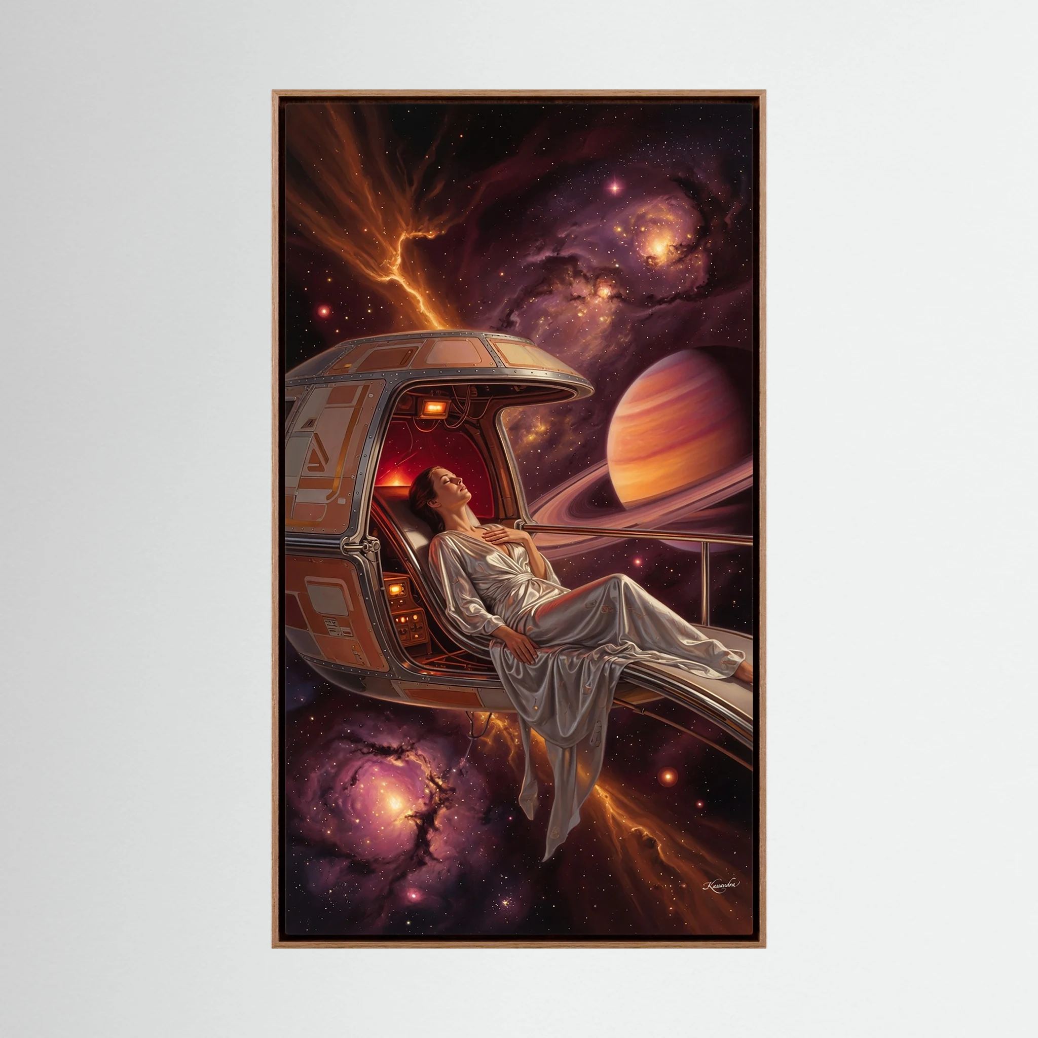 Wandbild Orbitale Andacht im samtenen Kosmos - Raumansicht und Details