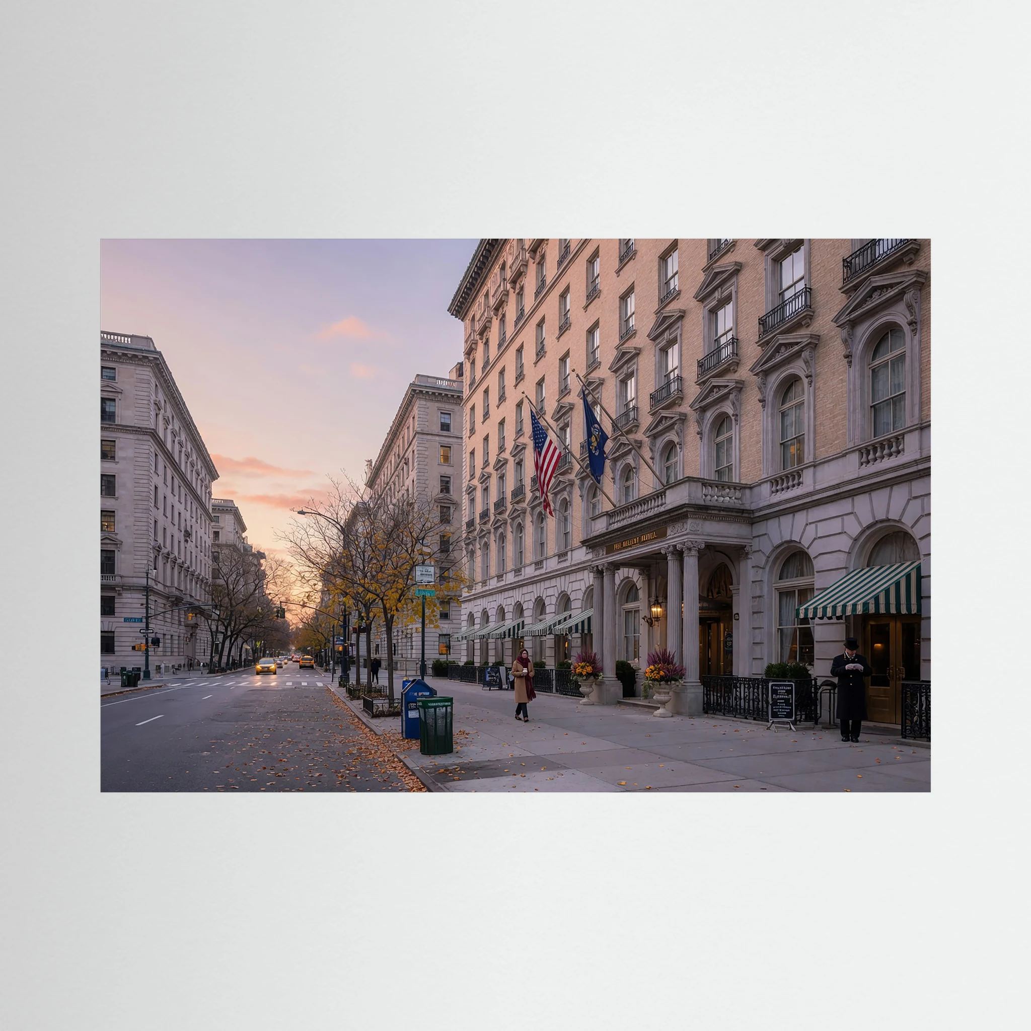 Architektur scenic street view of Hotel in New York 065919