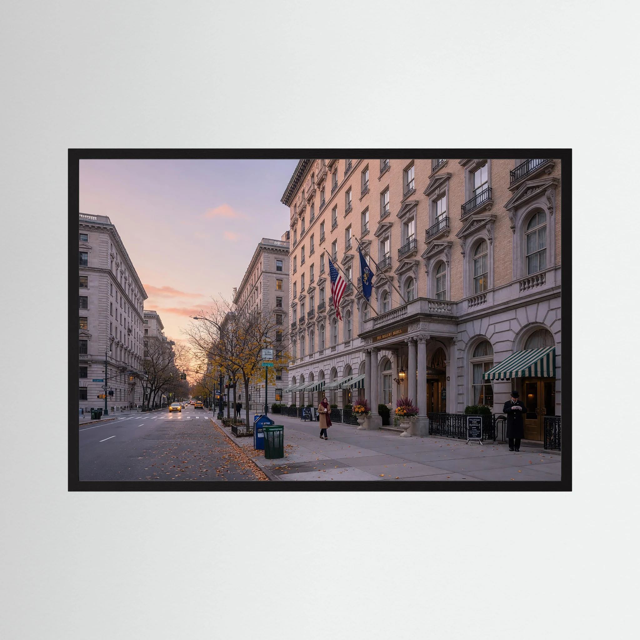Architektur scenic street view of Hotel in New York 065919