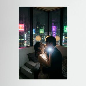 Mitternacht am Fenster von Shibuya