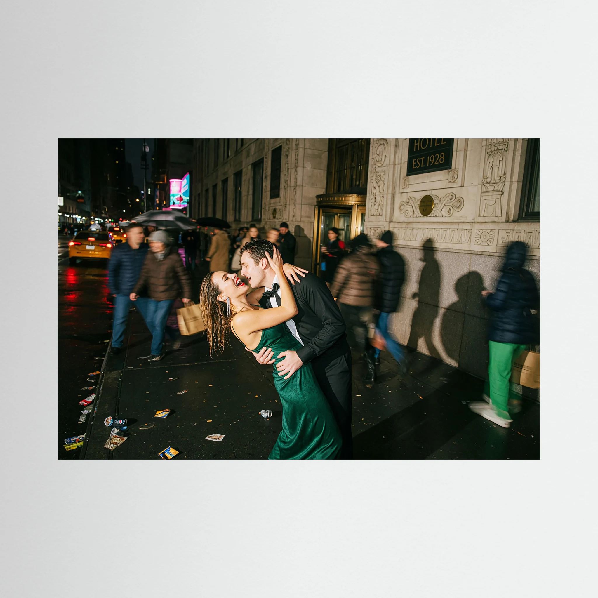 NeonHerzschlag im Asphalt von Manhattan