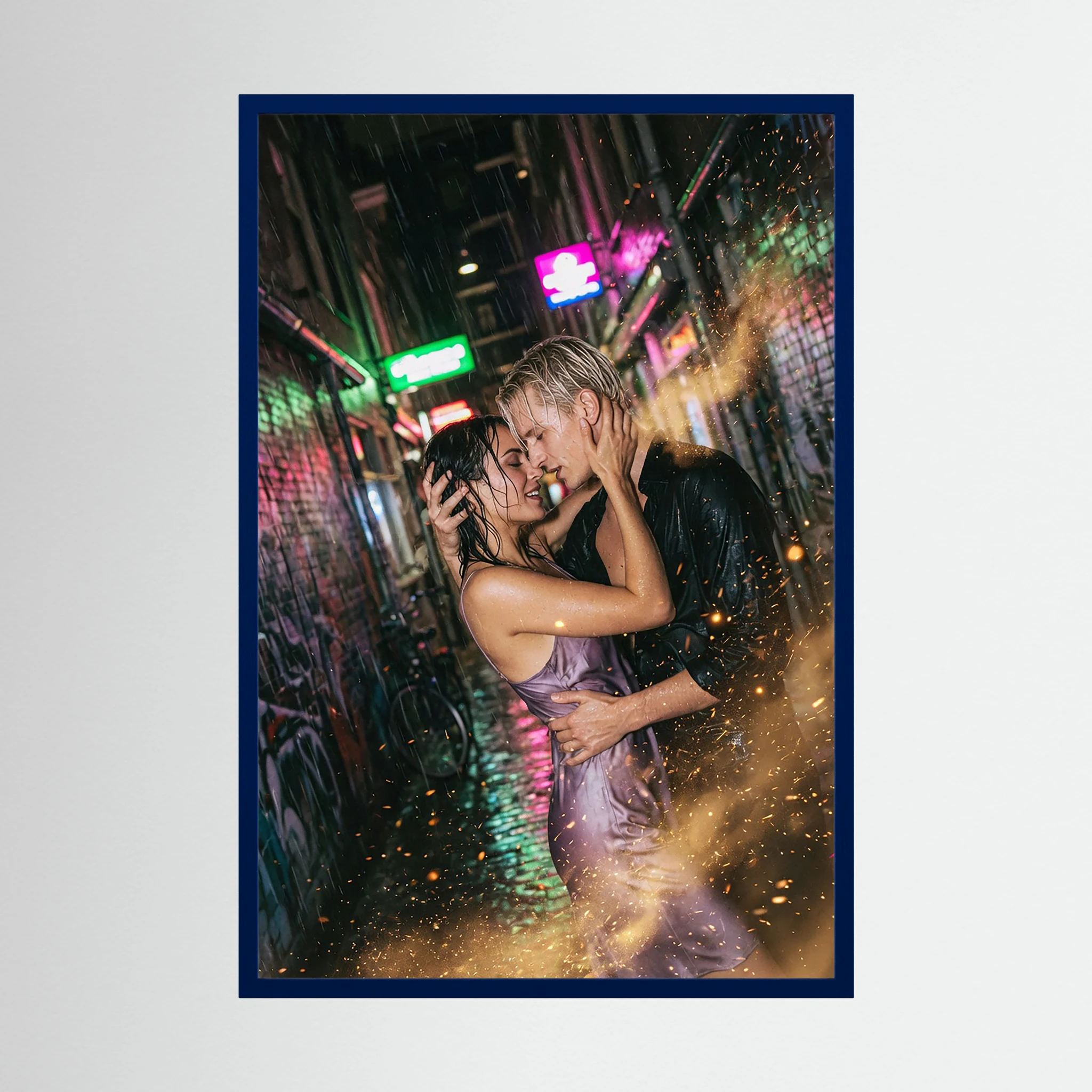 Fotografie Verglühen im Neonregen - Raumansicht und Details