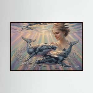 Leinwandbild: Sehnsucht im smaragdgrünen Licht – Kunstwerk für modernes Wohnen