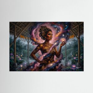 Leinwandbild: Königliche Galaxie der ewigen Glut – Kunstwerk für modernes Wohnen