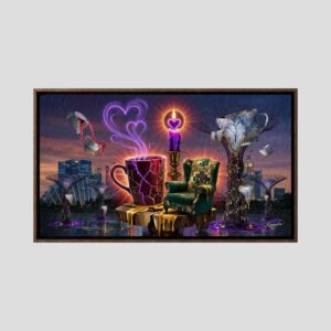 Leinwandbild: Klimts goldene Teetasse in Singapur – Kunstwerk für modernes Wohnen