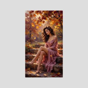 Leinwandbild: Goldener Herbsttraum – Kunstwerk für modernes Wohnen