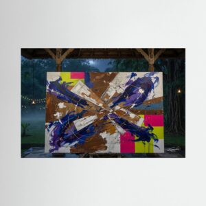 Leinwandbild: Geometrische Stille im balinesischen Dschungel – Kunstwerk für modernes Wohnen